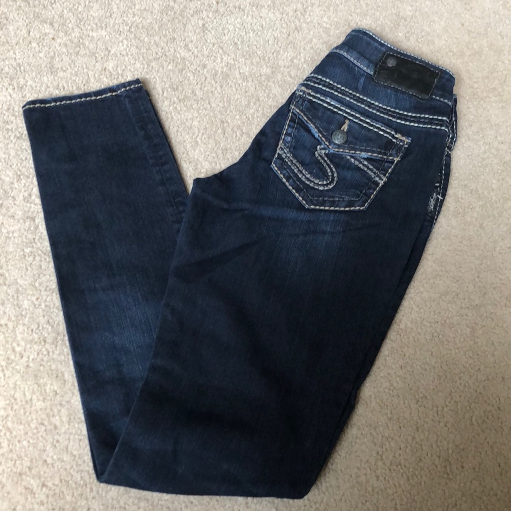 Woman’s Silver Suki skinny jeans